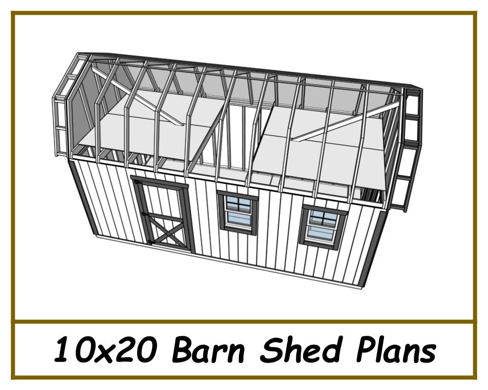 10x20 Barn Shed Plans-TriCityShedPlans