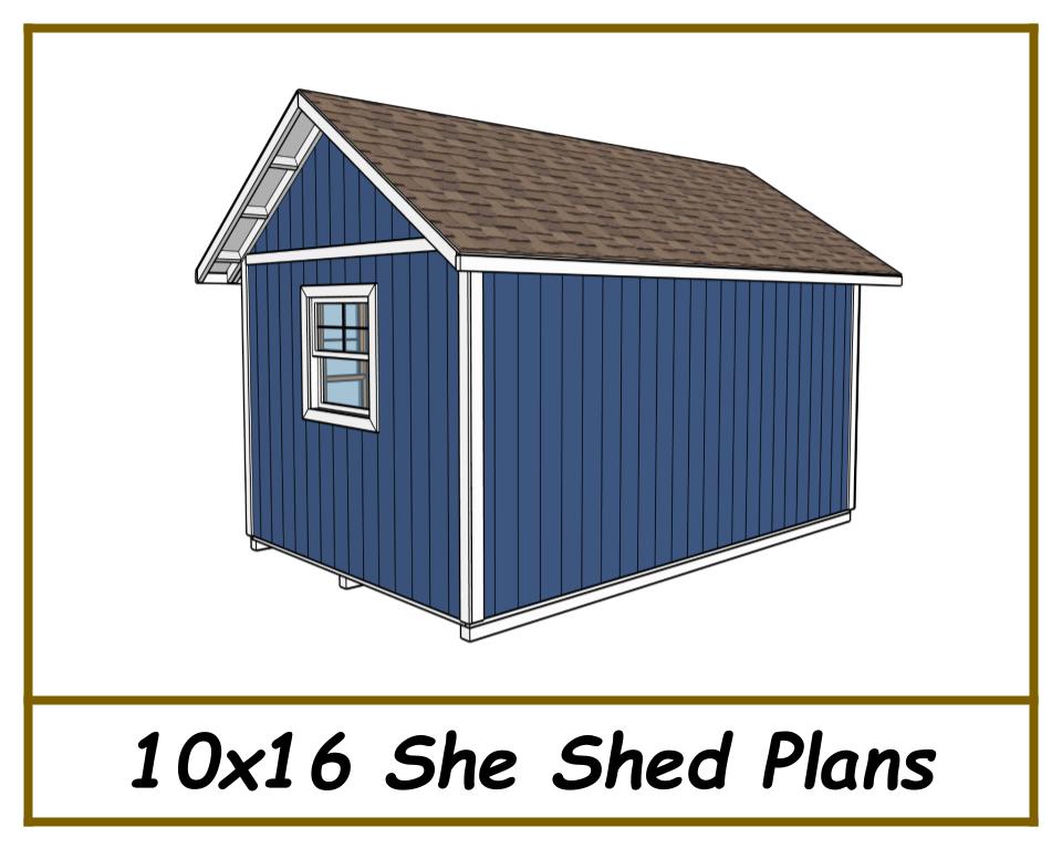 10x16 She Shed Plans-TriCityShedPlans