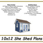 10x12 She Shed Plans-TriCityShedPlans