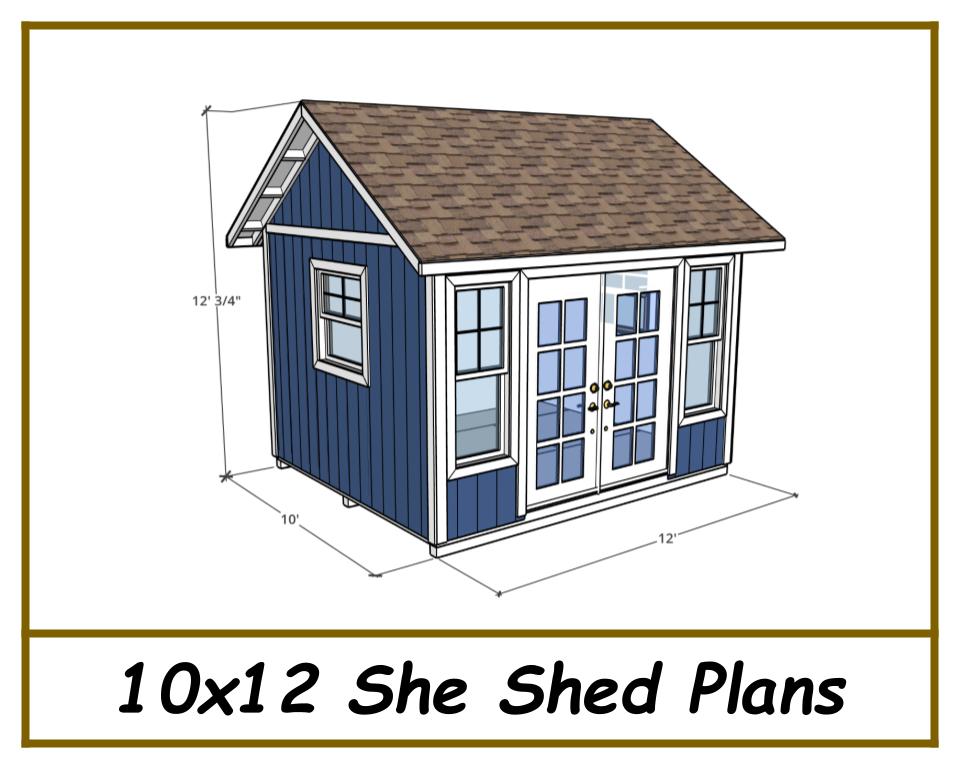 10x12 She Shed Plans-TriCityShedPlans