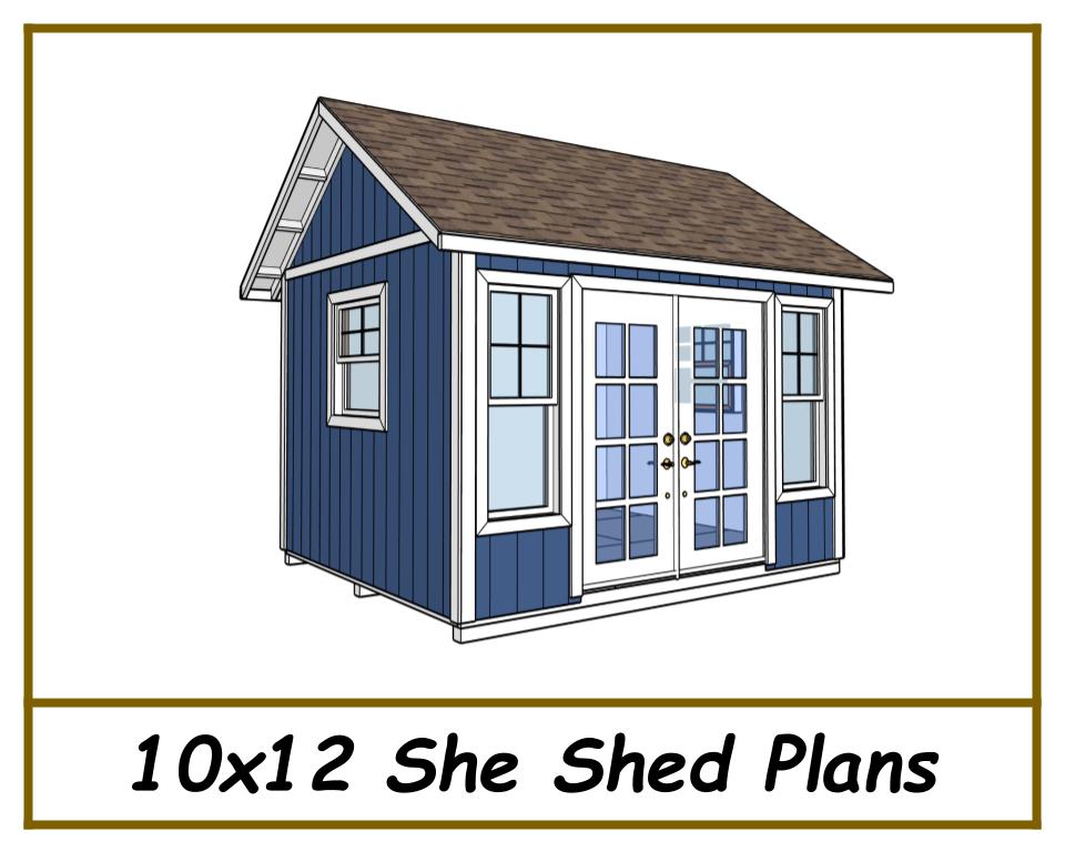 10x12 She Shed Plans-TriCityShedPlans