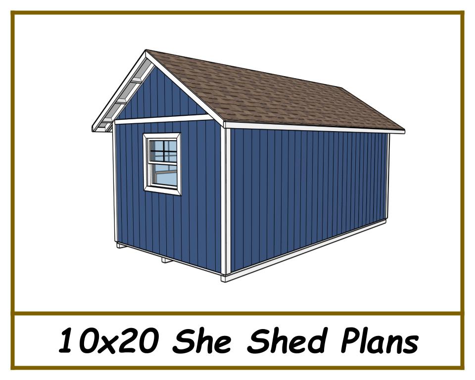 10x20 She Shed Plans-TriCityShedPlans