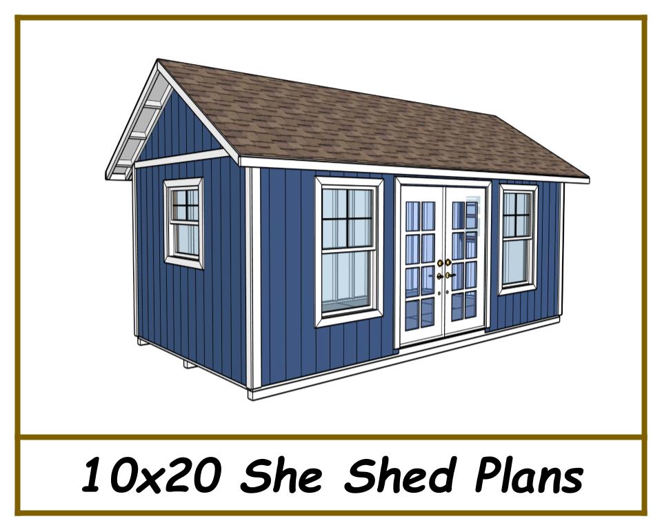 10x20 She Shed Plans-TriCityShedPlans