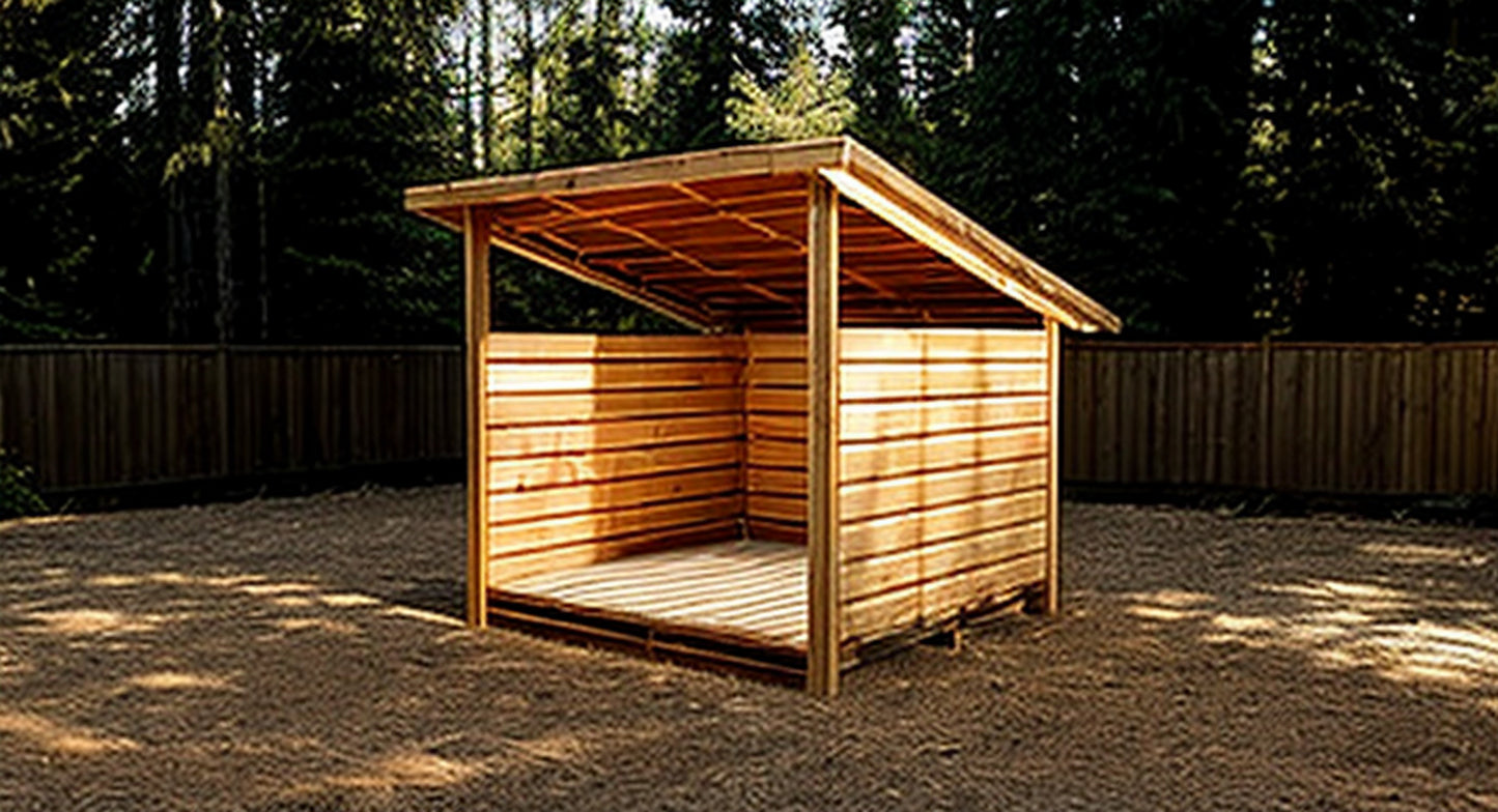 8x8 Firewood Shed Plans-TriCityShedPlans