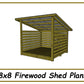 8x8 Firewood Shed Plans-TriCityShedPlans