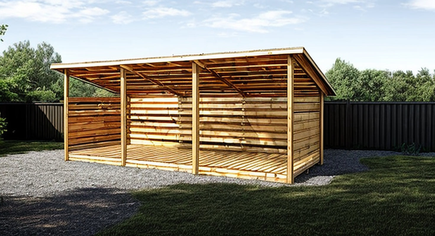 8x20 Firewood Shed Plans-TriCityShedPlans