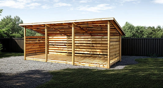 8x20 Firewood Shed Plans-TriCityShedPlans