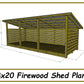 8x20 Firewood Shed Plans-TriCityShedPlans