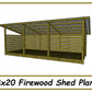 8x20 Firewood Shed Plans-TriCityShedPlans