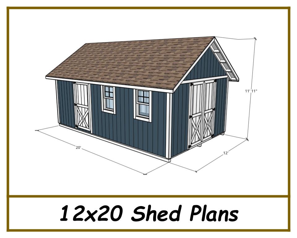 12x20 Storage Shed Plans-TriCityShedPlans