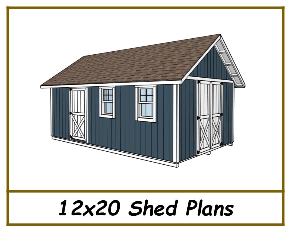 12x20 Storage Shed Plans-TriCityShedPlans
