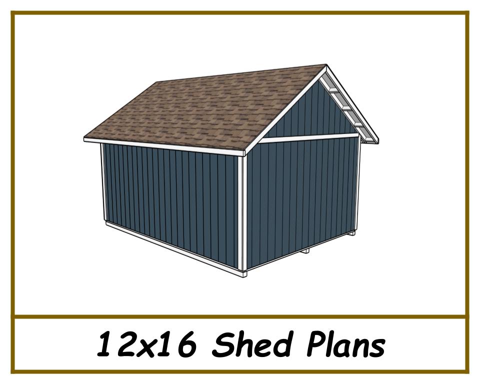 12x16 Storage Shed Plans-TriCityShedPlans