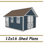 12x16 Storage Shed Plans-TriCityShedPlans