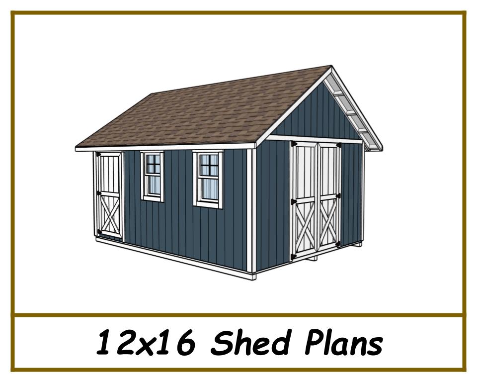 12x16 Storage Shed Plans-TriCityShedPlans