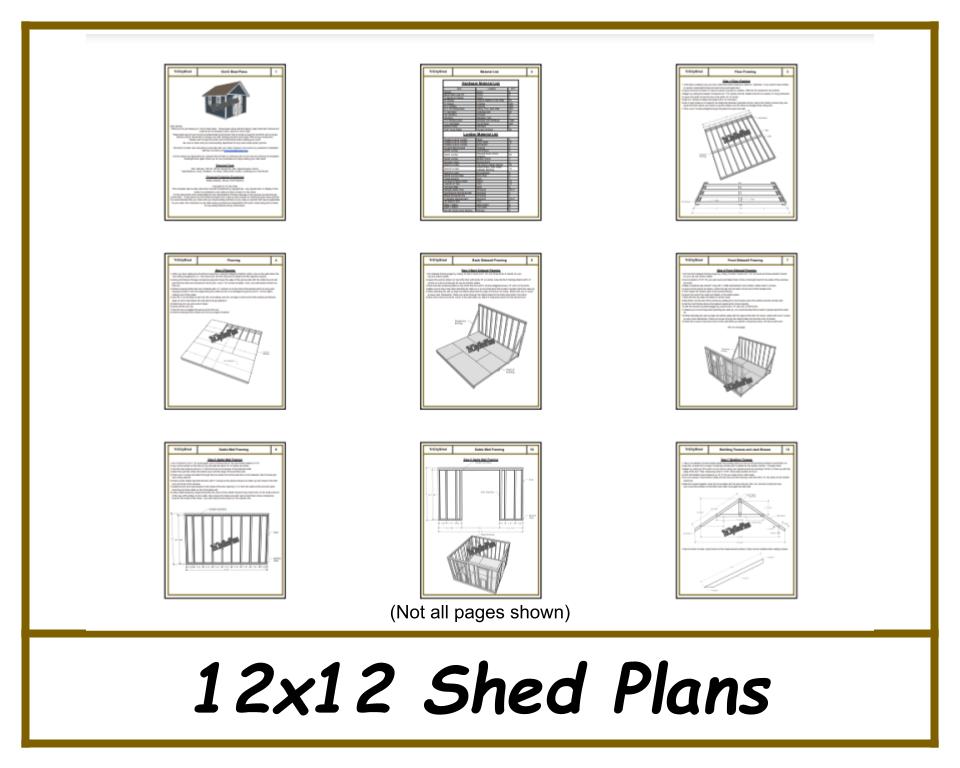 12x12 Storage Shed Plans-TriCityShedPlans