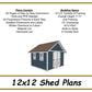 12x12 Storage Shed Plans-TriCityShedPlans