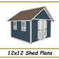 12x12 Storage Shed Plans-TriCityShedPlans