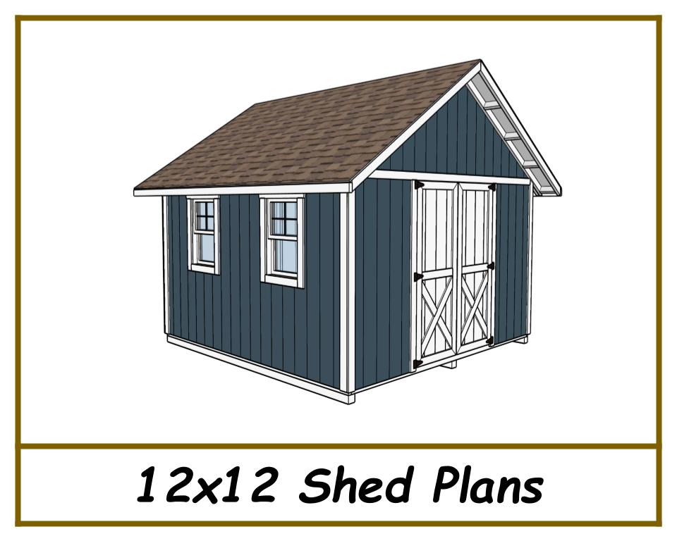 12x12 Storage Shed Plans-TriCityShedPlans