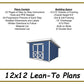 12x12 Lean-To Shed Plans-TriCityShedPlans