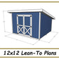 12x12 Lean-To Shed Plans-TriCityShedPlans