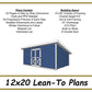 12x20 Lean-To Shed Plans-TriCityShedPlans