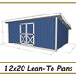 12x20 Lean-To Shed Plans-TriCityShedPlans