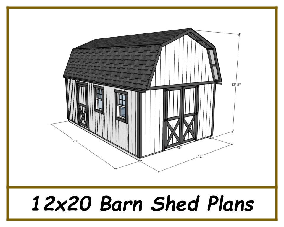 12x20 Barn Shed Plans-TriCityShedPlans