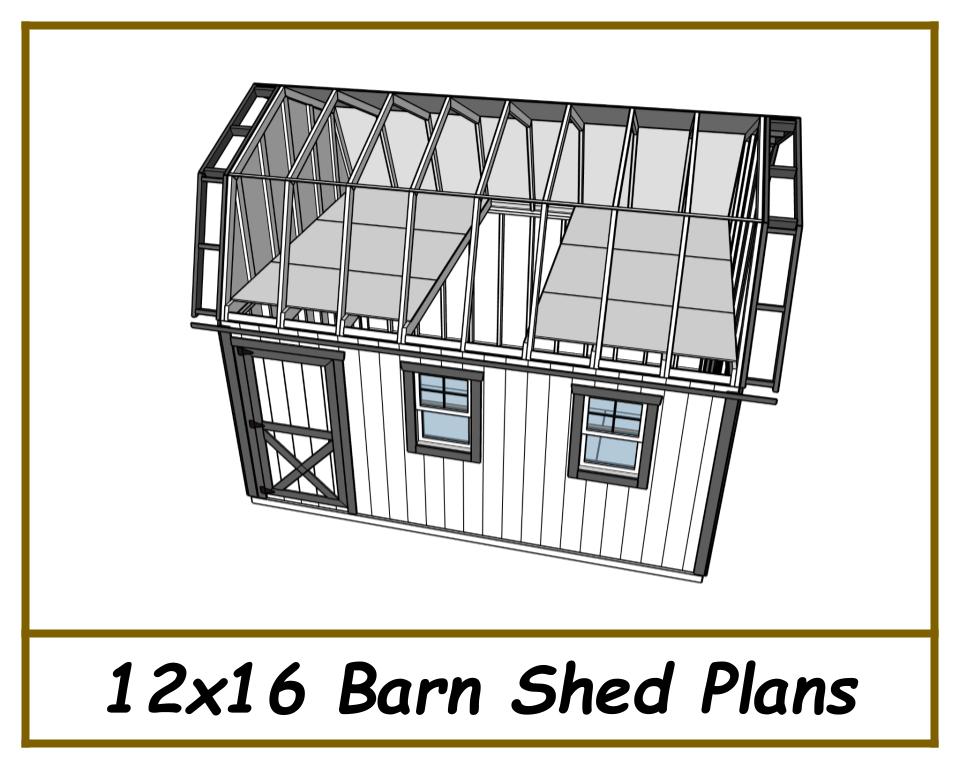 12x16 Barn Shed Plans-TriCityShedPlans
