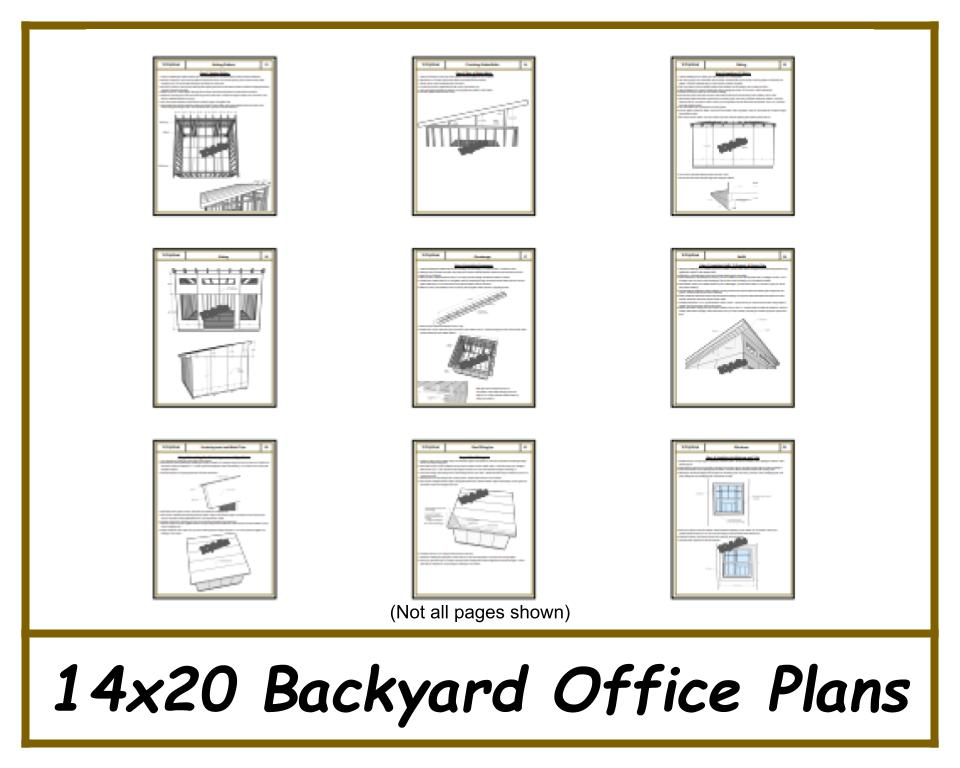14x20 Backyard Office Plans-TriCityShedPlans