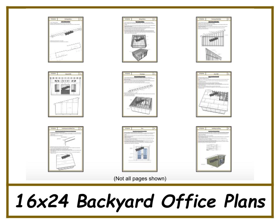 16x24 Office Shed Plans-TriCityShedPlans