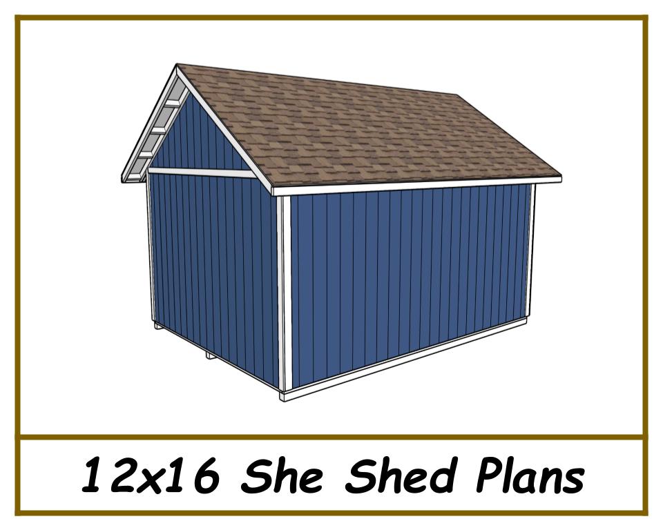 12x16 She Shed Plans-TriCityShedPlans