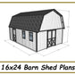 16x24 Barn Shed Plans-TriCityShedPlans