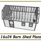 16x24 Barn Shed Plans-TriCityShedPlans