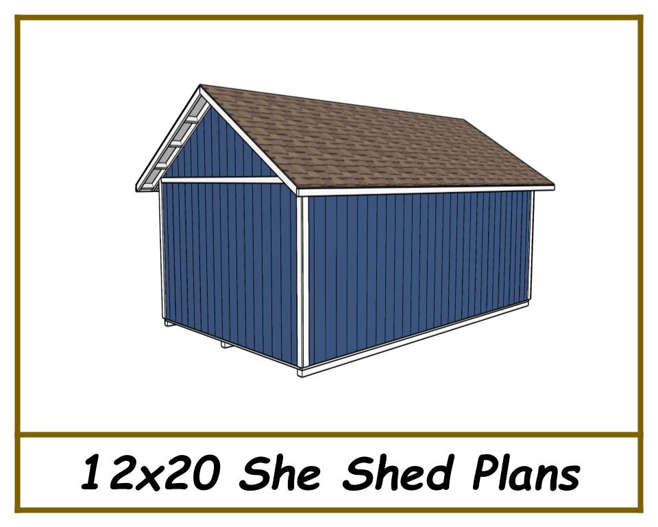12x20 She Shed Plans-TriCityShedPlans