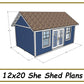 12x20 She Shed Plans-TriCityShedPlans