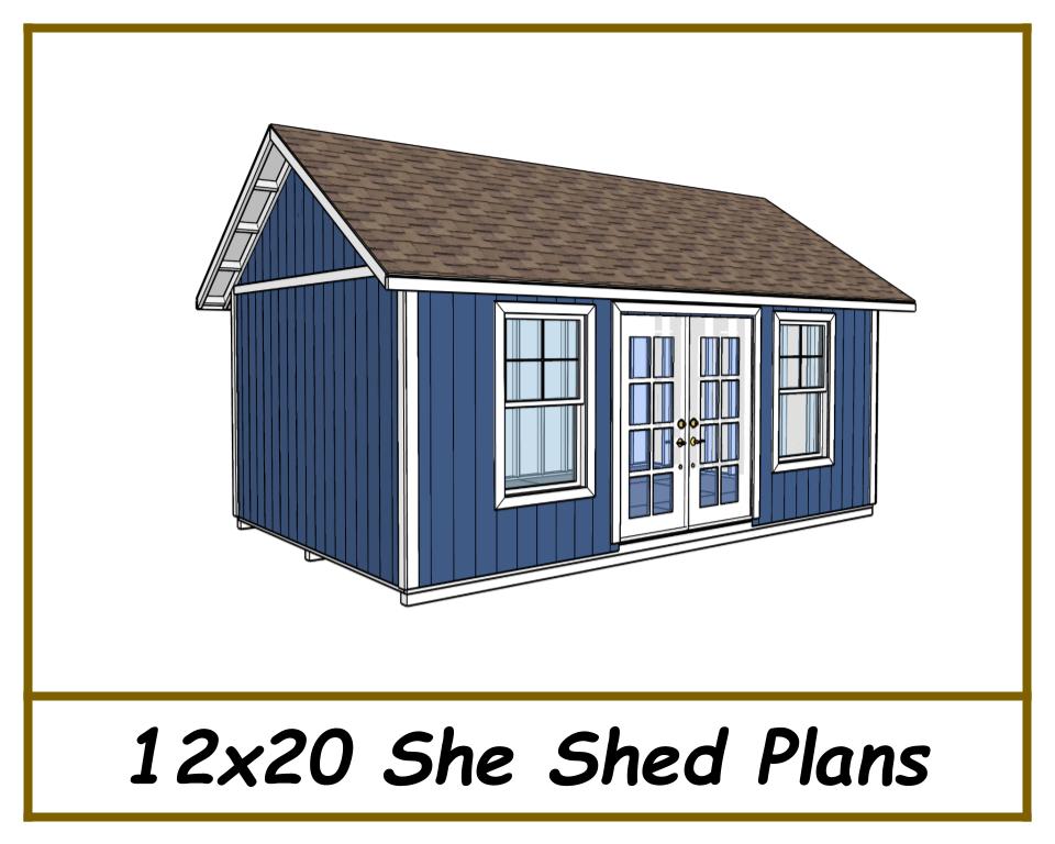 12x20 She Shed Plans-TriCityShedPlans