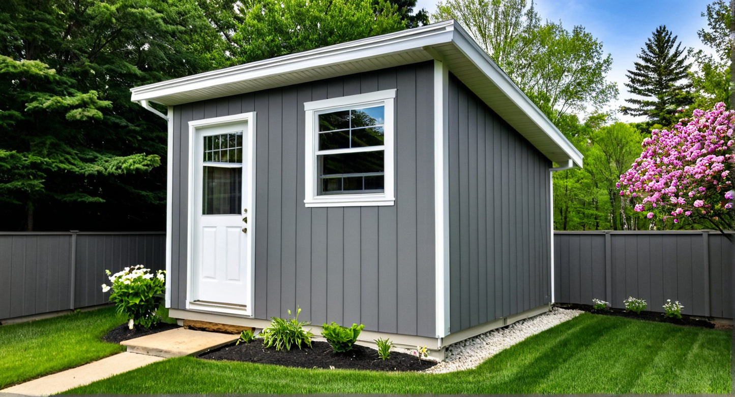 10x12 Lean To Office Shed Plans-TriCityShedPlans