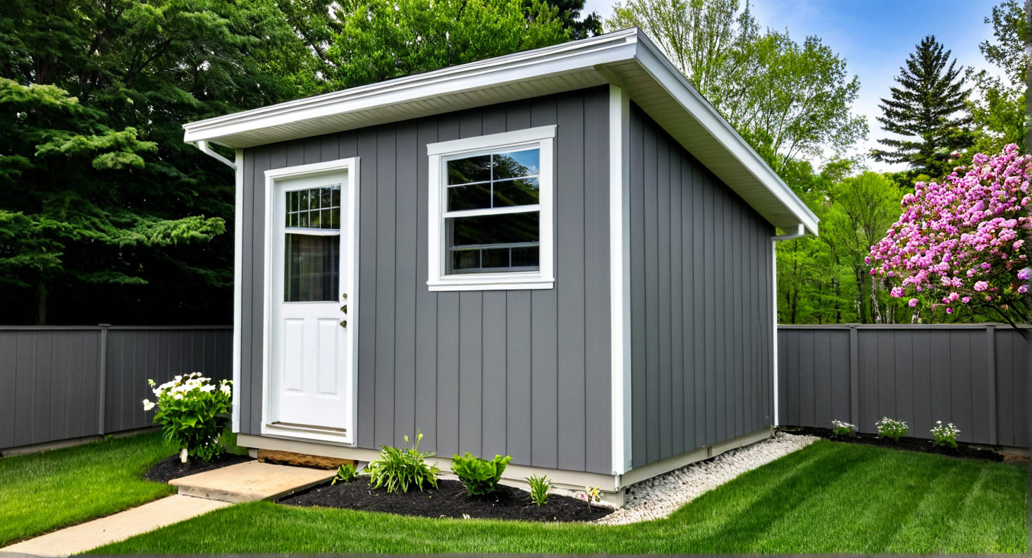 10x12 Lean To Office Shed Plans-TriCityShedPlans