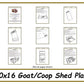 10x16 Chicken & Goat Shed Plans-TriCityShedPlans