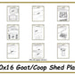 10x16 Chicken & Goat Shed Plans-TriCityShedPlans