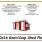 10x16 Chicken & Goat Shed Plans-TriCityShedPlans
