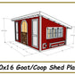 10x16 Chicken & Goat Shed Plans-TriCityShedPlans