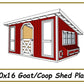 10x16 Chicken & Goat Shed Plans-TriCityShedPlans