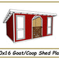 10x16 Chicken & Goat Shed Plans-TriCityShedPlans