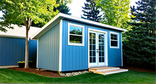 8x16 Studio Lean-To Plans-TriCityShedPlans