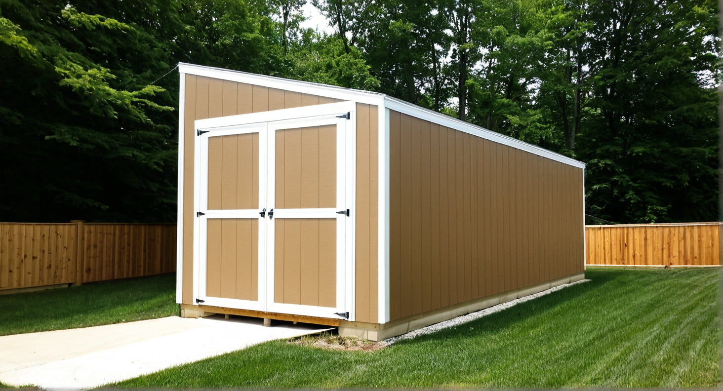 Lean-to Shed Plans 8x24 - PDF Download-TriCityShedPlans