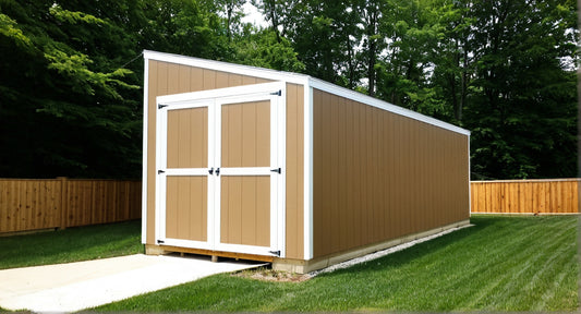Lean-to Shed Plans 8x24 - PDF Download-TriCityShedPlans