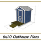 6x10 Outhouse Plans-TriCityShedPlans