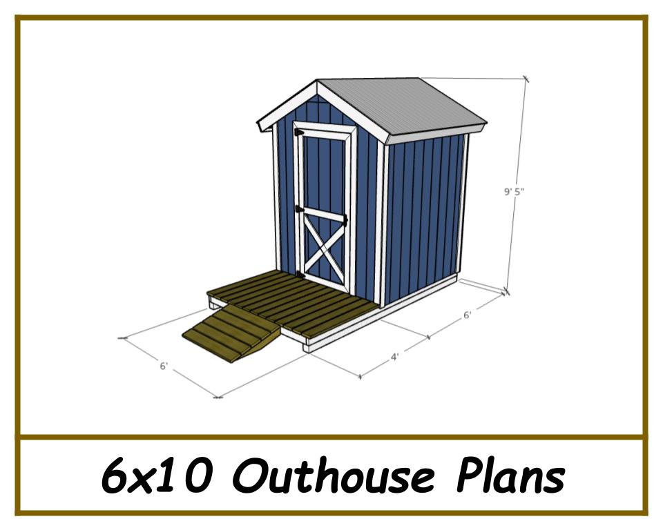 6x10 Outhouse Plans-TriCityShedPlans