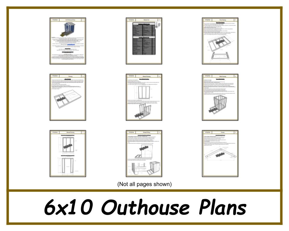 6x10 Outhouse Plans-TriCityShedPlans